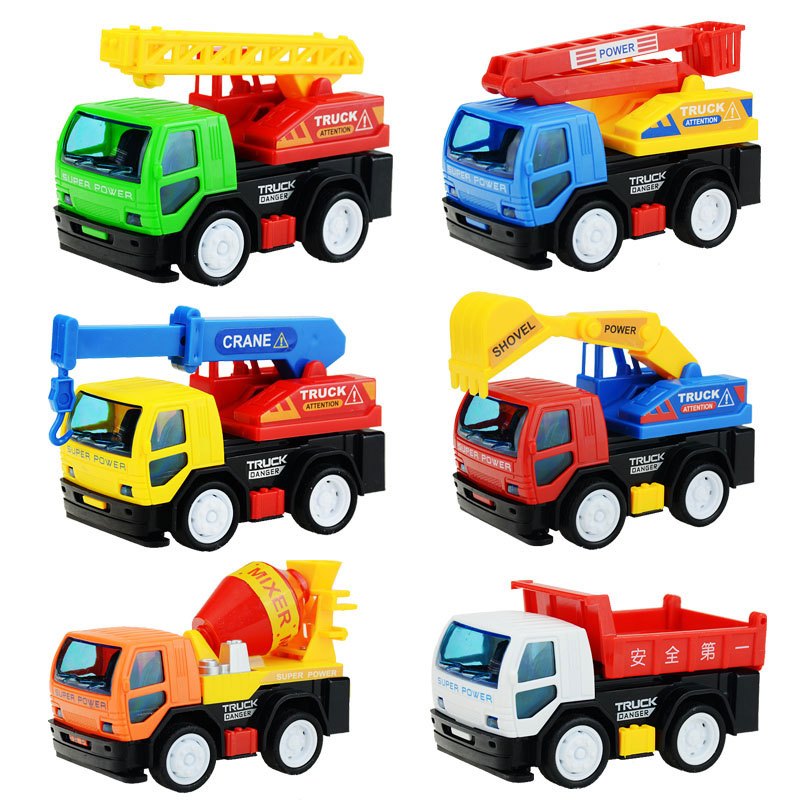 萌穗车模玩具7959 六辆工程车带来的童年乐趣与成长